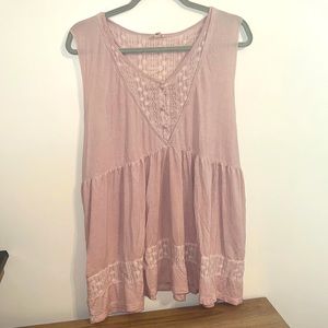 Pink flowy tank